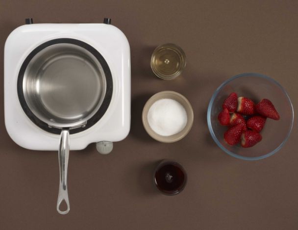 Préparation des fraises