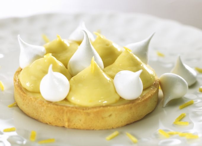Tarte au citron jaune, meringue suisse