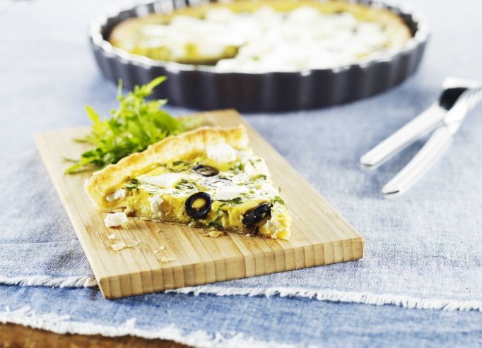 Quiche à la féta et à la menthe
