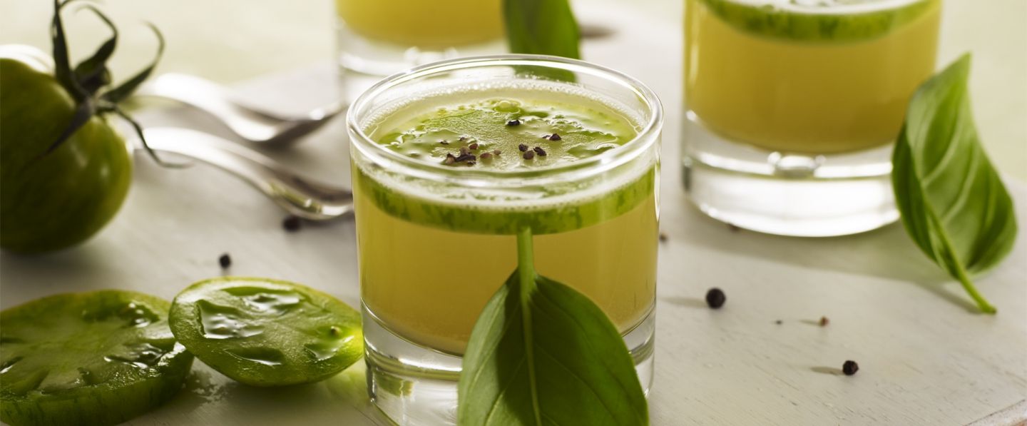 Soupe de tomates vertes frappées